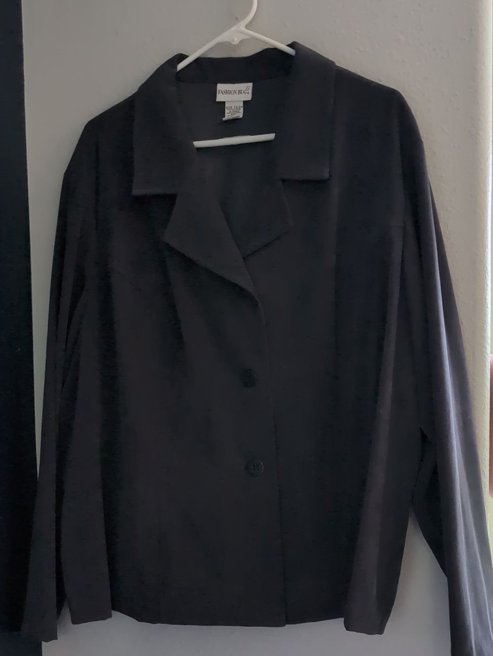 Fashion Bug Women's Black Button-Front Blazer Jacket